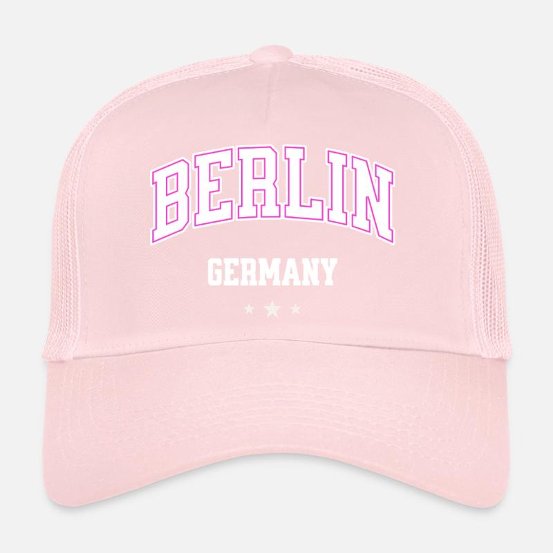 Berlin Pink Varsity Germany Trucker Cap