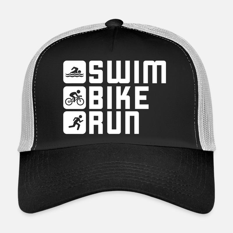 Triathlon Natation Cyclisme Course à pied Casquette trucker 