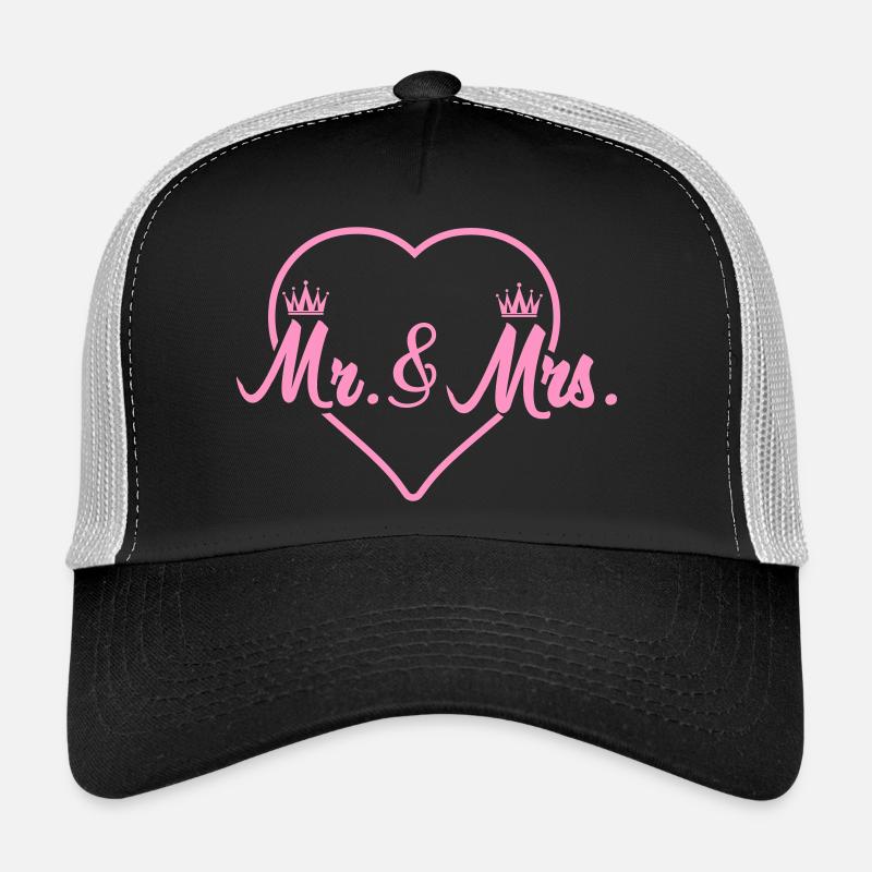 Couronnes de cœur Mr & Mrs Design Casquette trucker 