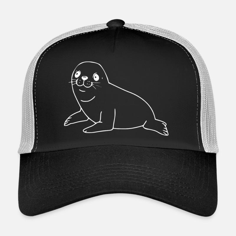Robbe weiß Seehund Trucker Cap