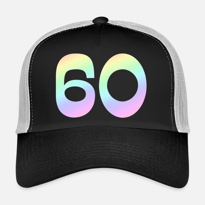 60, Gradient, Pastel - Trucker Cap - black/stone grey