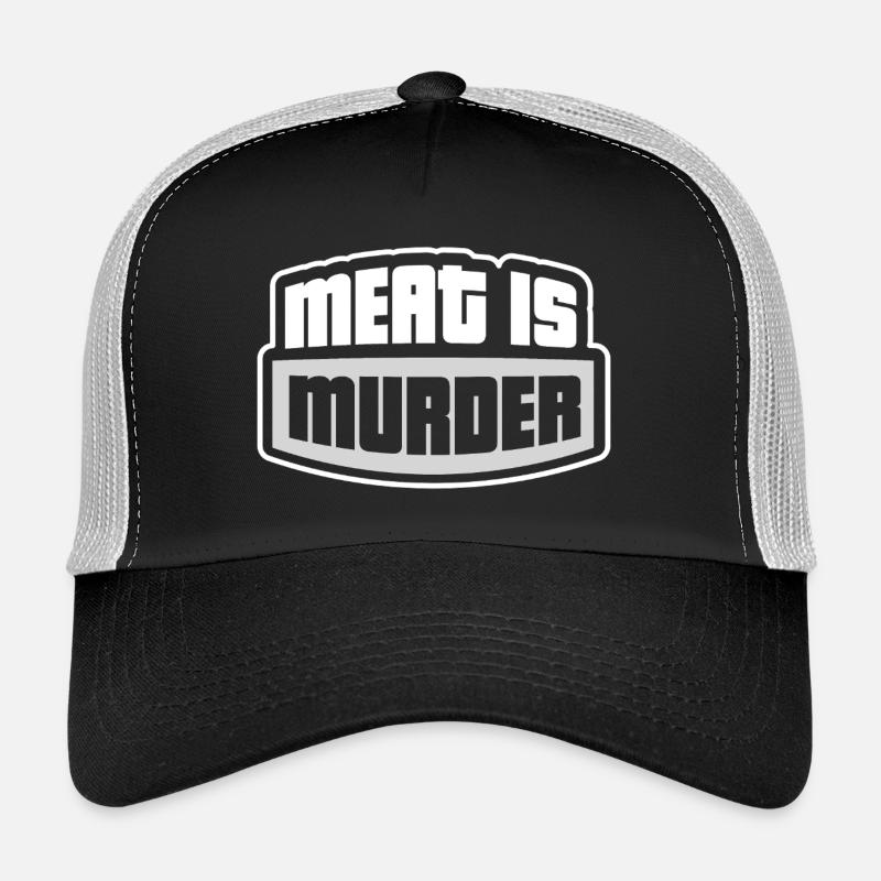 meat is murder Trucker Cap