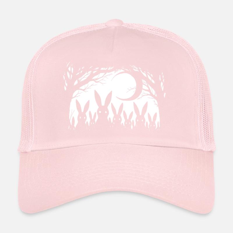Gothic Bunny Weirdcore Dark Horror Animal Doll Trucker Cap