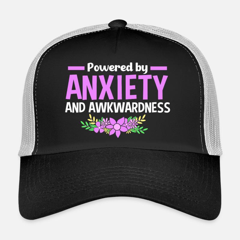 Anxiety Anxious Scaredy Introvert Trucker Cap