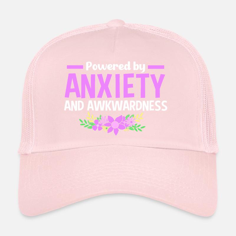 Anxiety Anxious Scaredy Introvert Trucker Cap