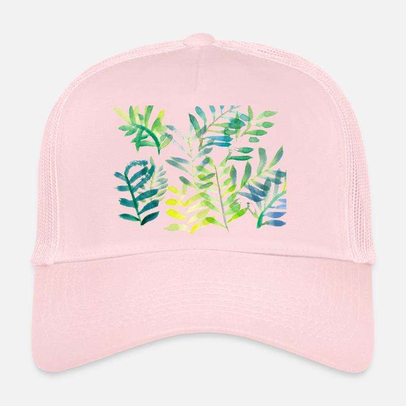 Branches de feuilles aquarelles Casquette trucker 