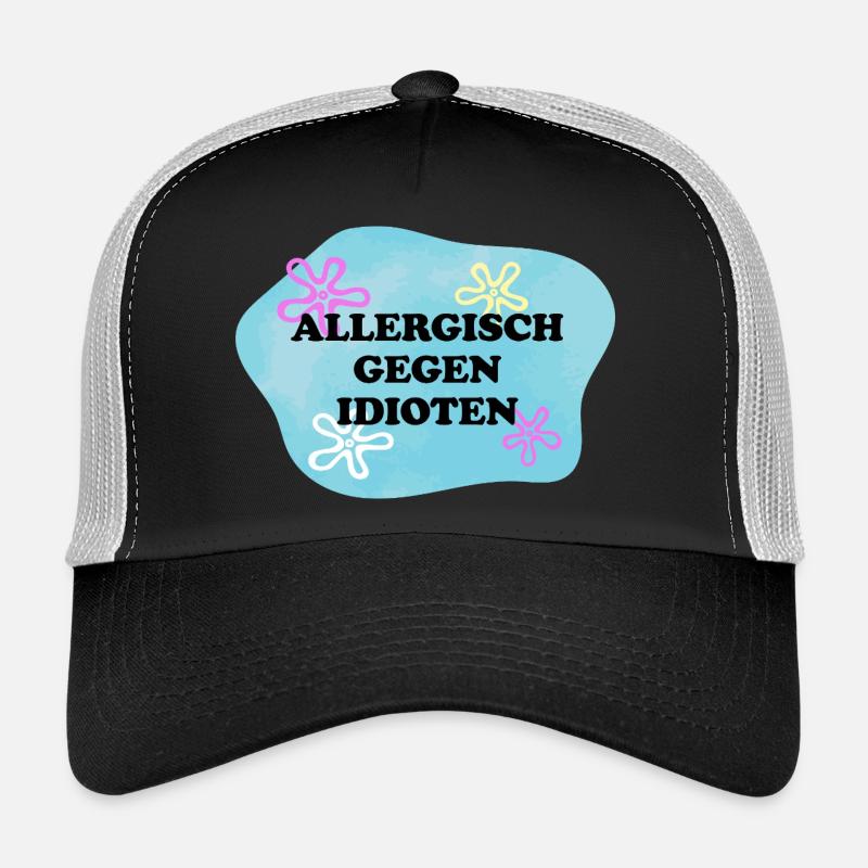 Allergisch gegen Idioten | Sarkasmus Retro Meme Trucker Cap