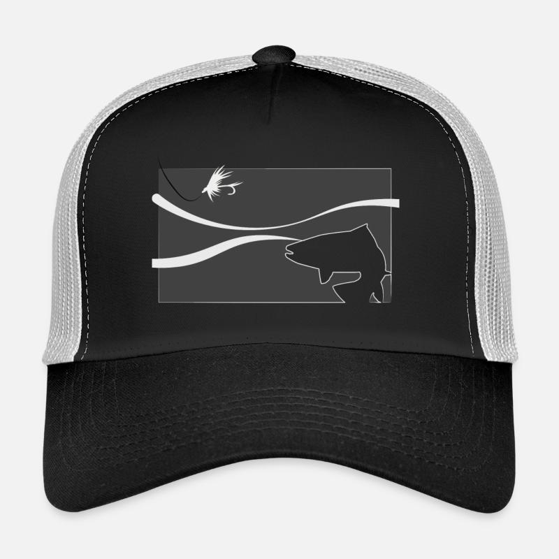 Modèle 72 - truite dans le ruisseau Casquette trucker 