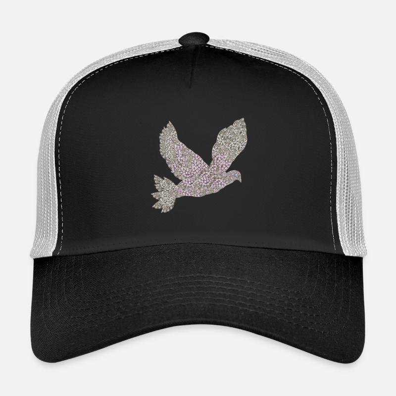 Friedenstaube - Trucker Cap - Schwarz/Steingrau