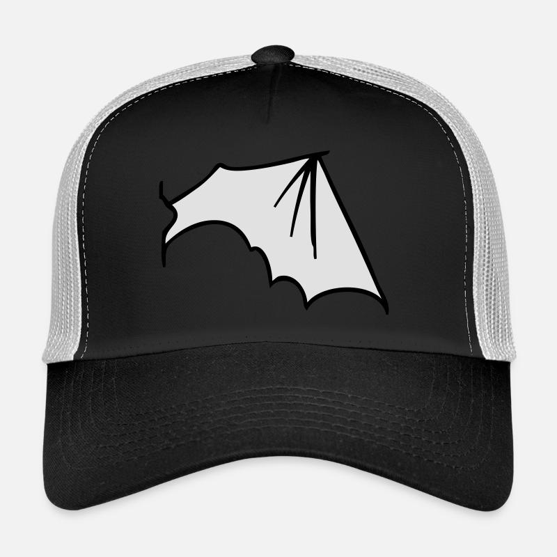 batwing_right - Trucker Cap - Schwarz/Steingrau
