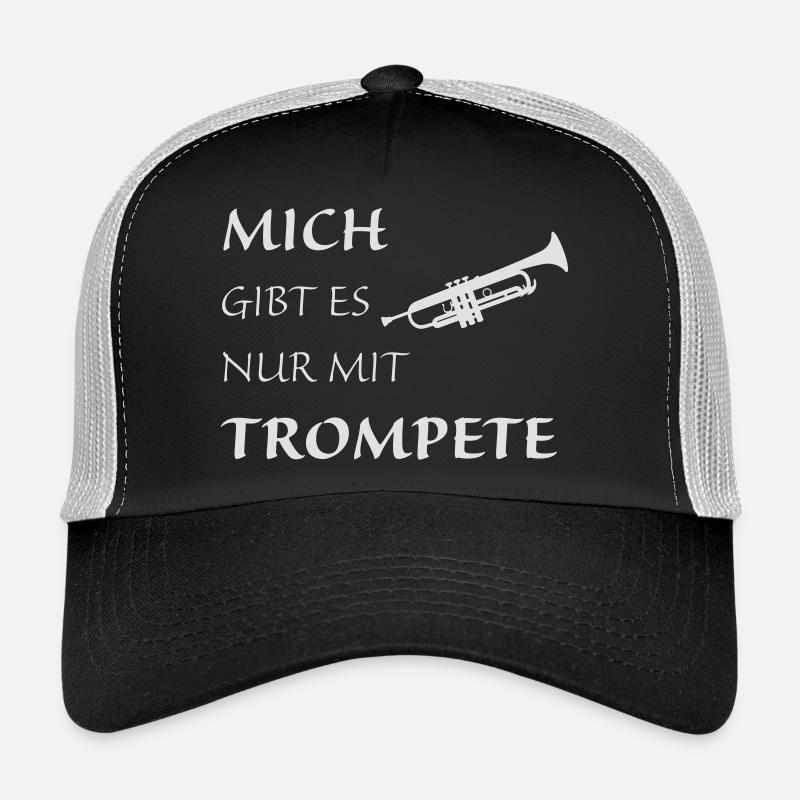 Nur mit Trompete - Trucker Cap - Schwarz/Steingrau