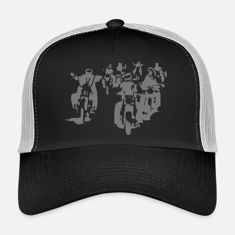 Biker - Trucker Cap - Schwarz/Steingrau