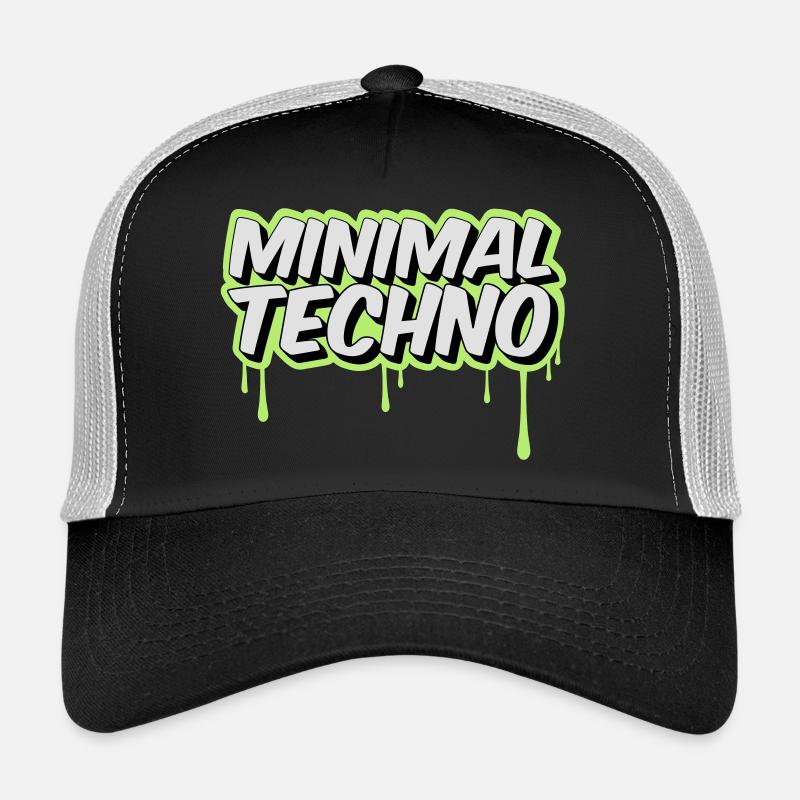 MINIMAL TECHNO - Casquette trucker  - noir/gris pierre