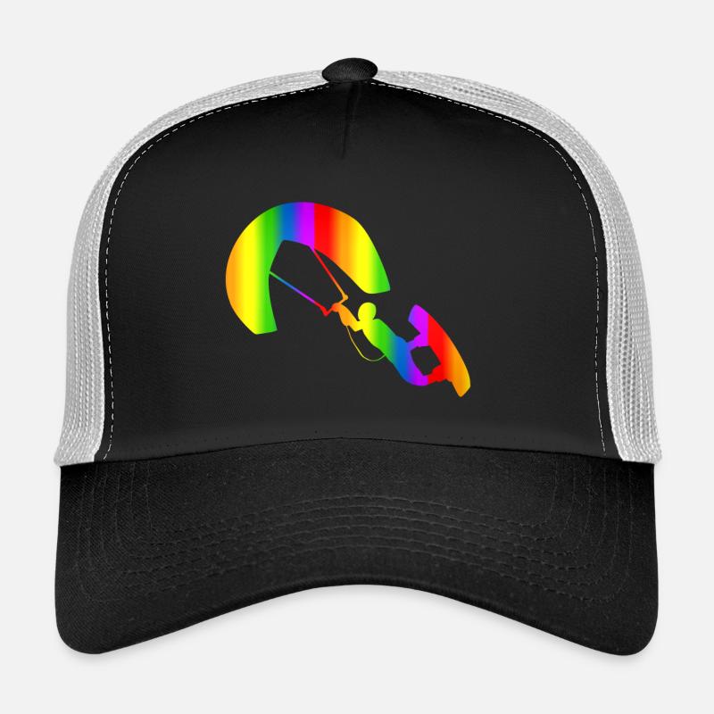 Bunter Kitesurfing Regenbogen Trucker Cap