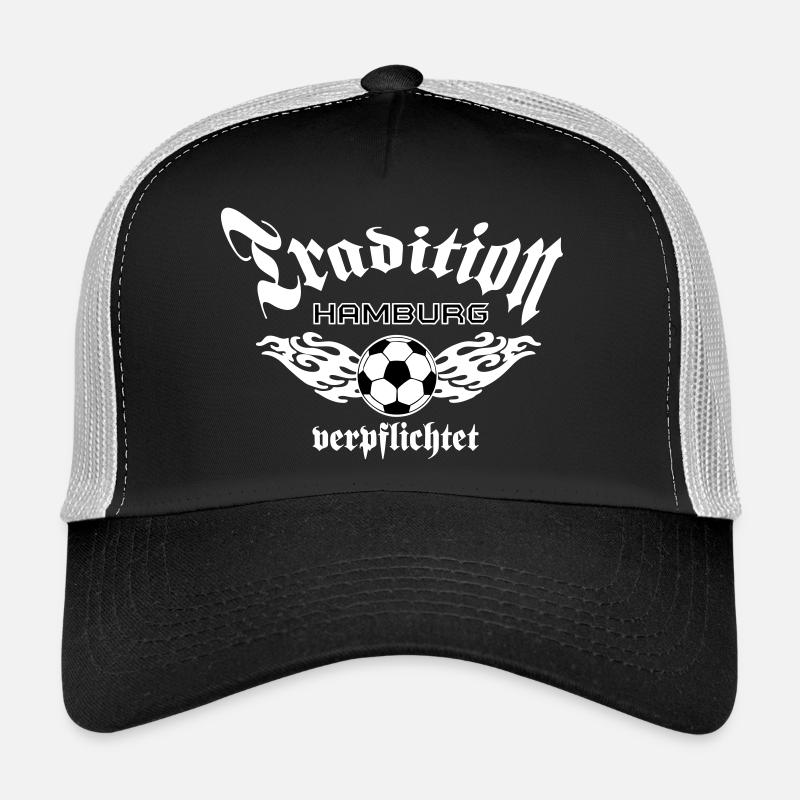 Hamburg , Tradition , Tradition verpflichtet (25) - Trucker Cap - Schwarz/Steingrau