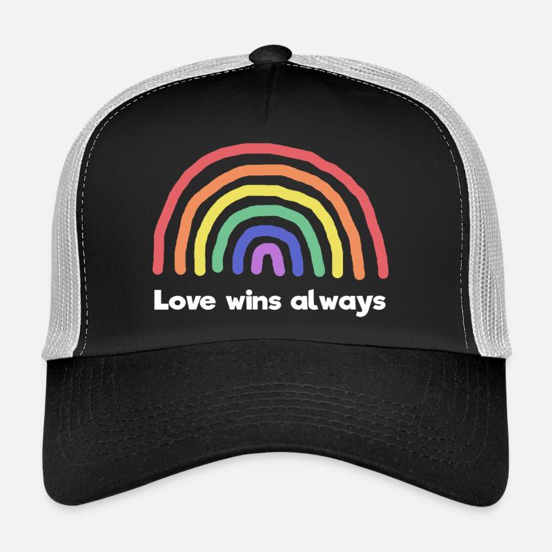 Regenbogen Liebe Statement Frieden Weltfrieden Trucker Cap