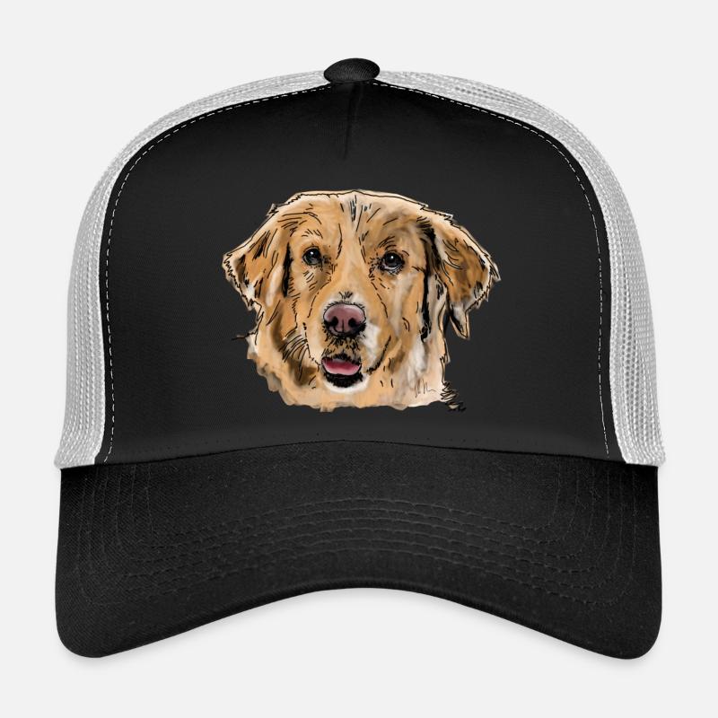 Golden Retriever - Trucker Cap - Schwarz/Steingrau