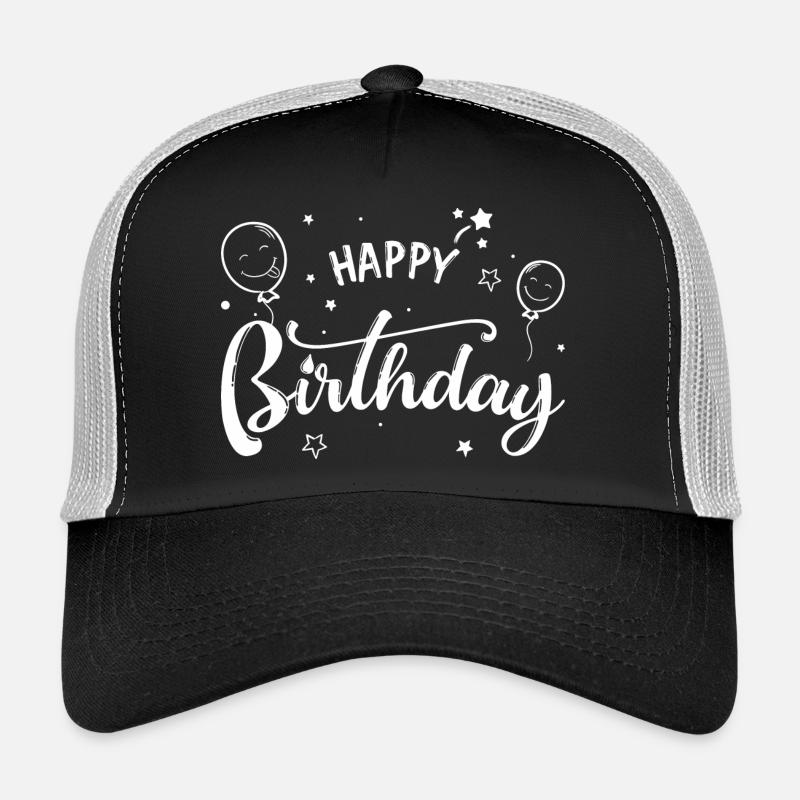 Birthday Balloons Script Trucker Cap