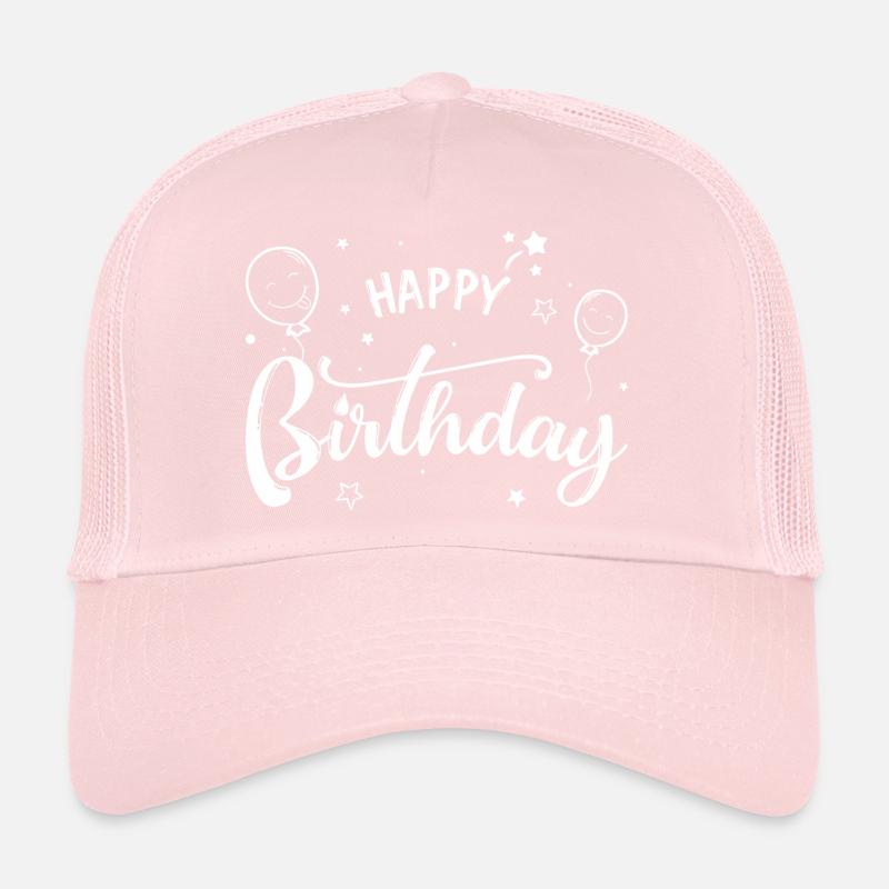 Birthday Balloons Script Trucker Cap