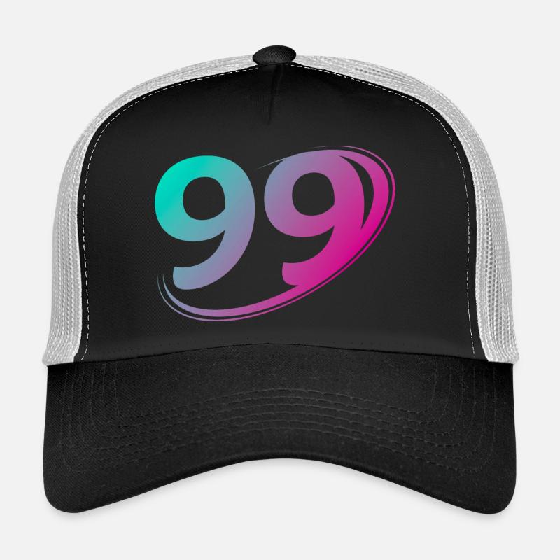 Numéro 99 multicolore Casquette trucker 