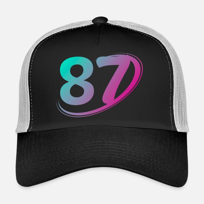 Numéro 87 multicolore Casquette trucker 