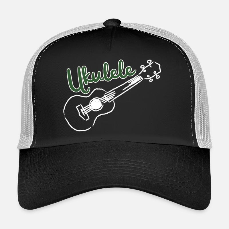 Ukulele - Music Lover - Trucker Cap - Schwarz/Steingrau