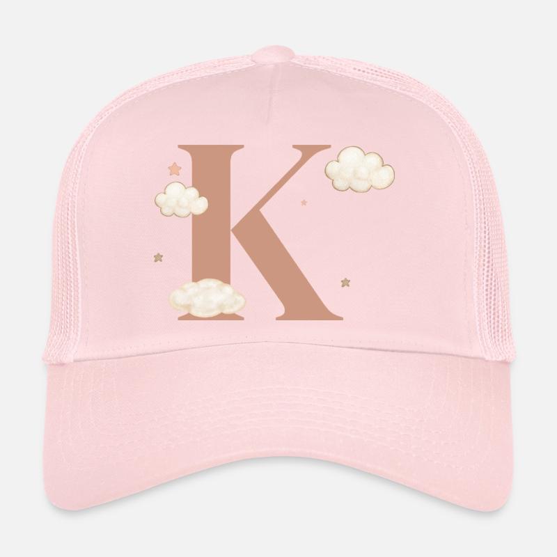 Letter k clouds stars Trucker Cap