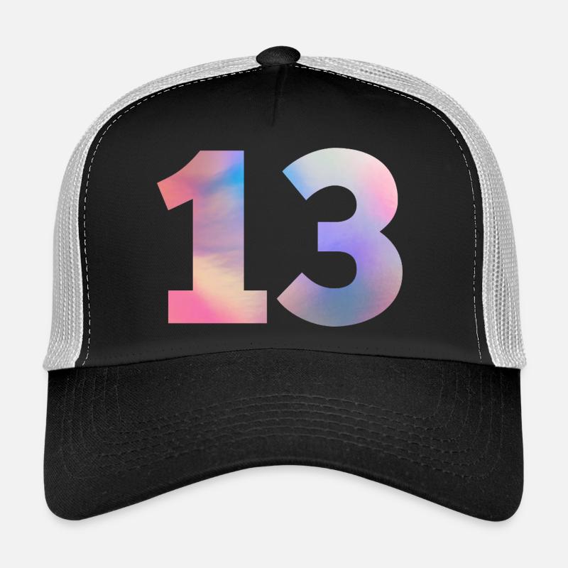 Numéro 13 coloré Casquette trucker 