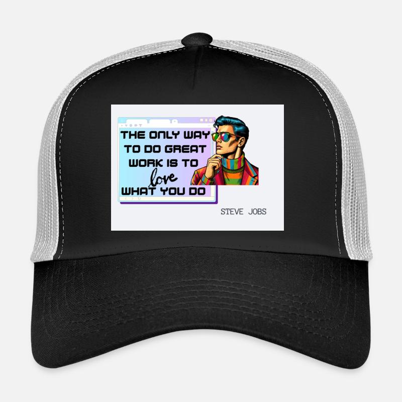 Aimez ce que vous faites – Retro Pop Art Design Casquette trucker 