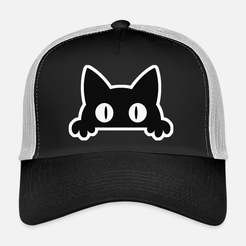 Mischievous cat - Trucker Cap - black/stone grey