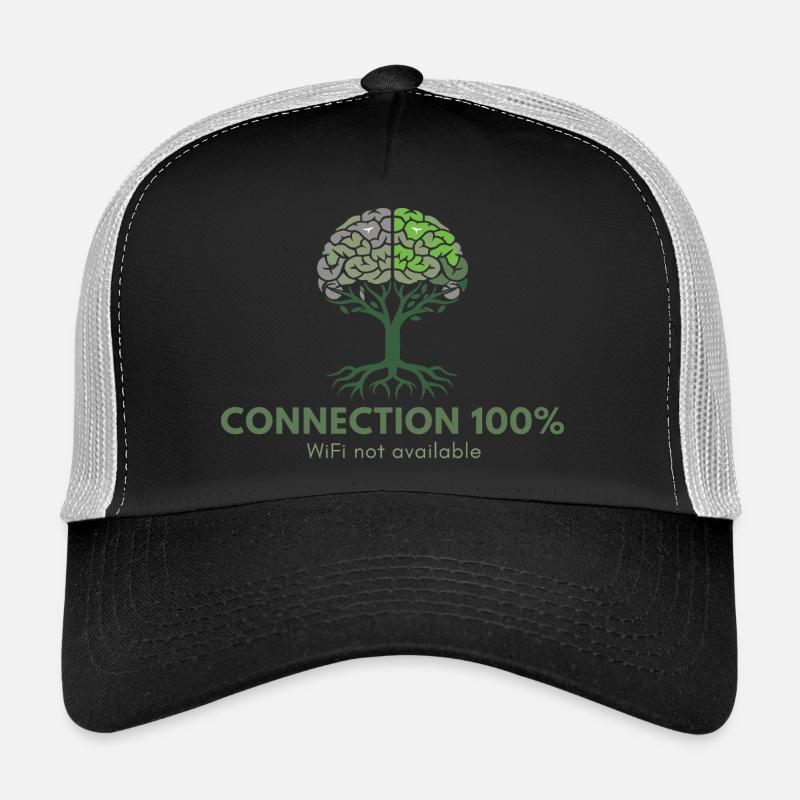 Connection 100%, WIFI not available - Trucker Cap - black/stone grey