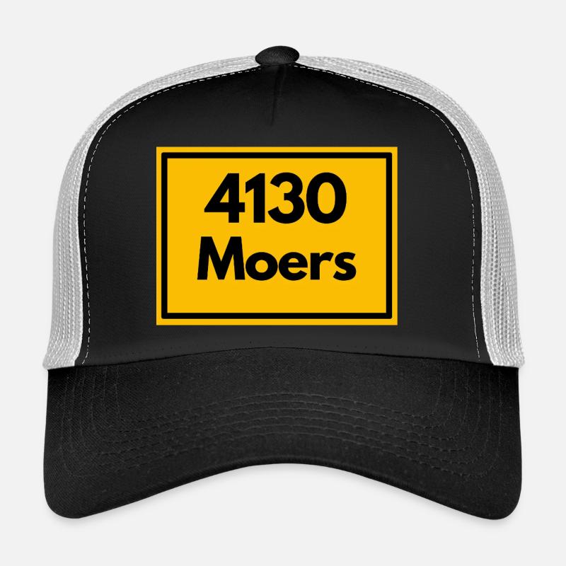 Panneau de la ville - puis rétro ancien code postal 4130 MOERS Casquette trucker 