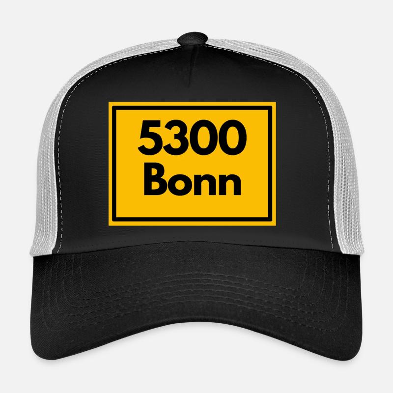 Panneau de la ville - puis rétro ancien code postal 5300 BONN Casquette trucker 
