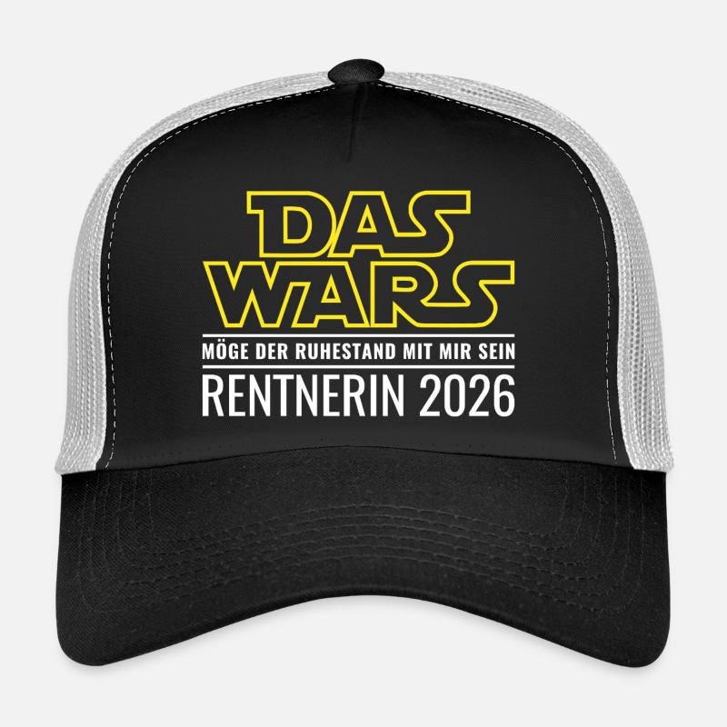 Rentnerin 2026 Ruhestand Das wars Rente Geschenk - Trucker Cap - Schwarz/Steingrau