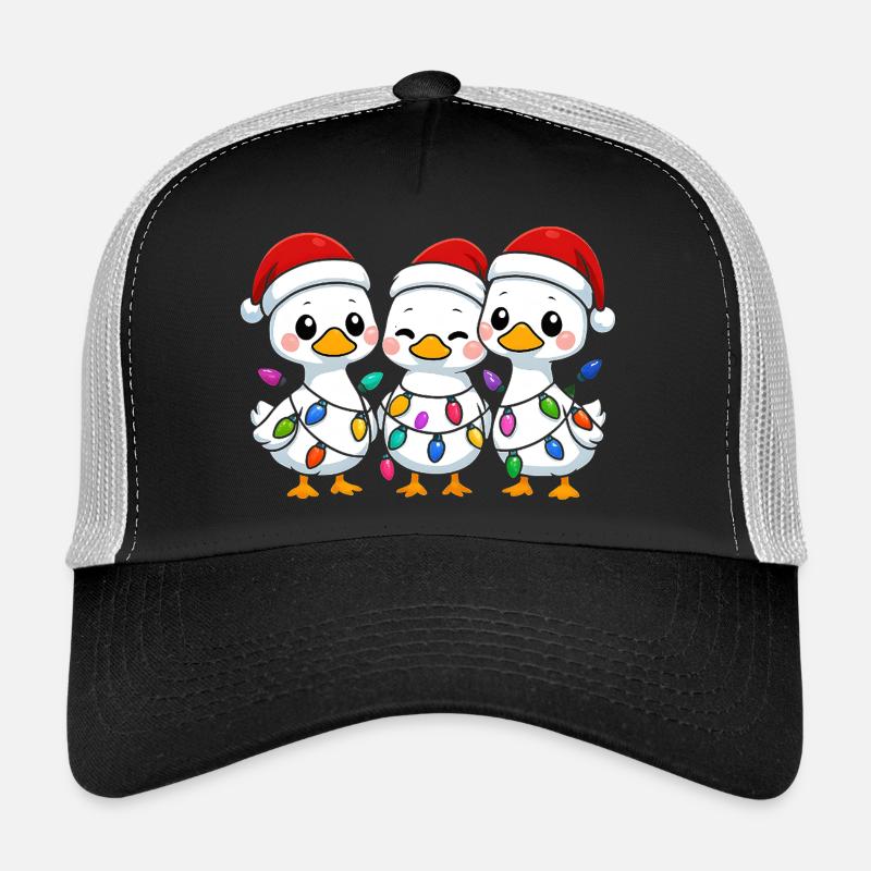 Trio de canards avec lumières de Noël, Canetons Casquette trucker 