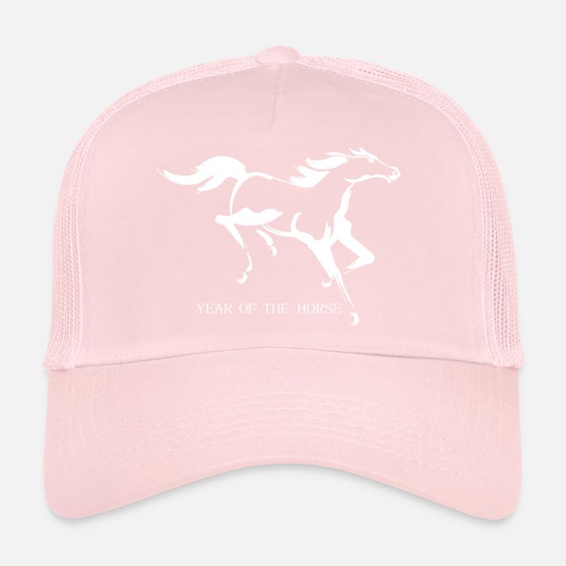 Silhouette élégante du cheval de course Année du cheval Casquette trucker 