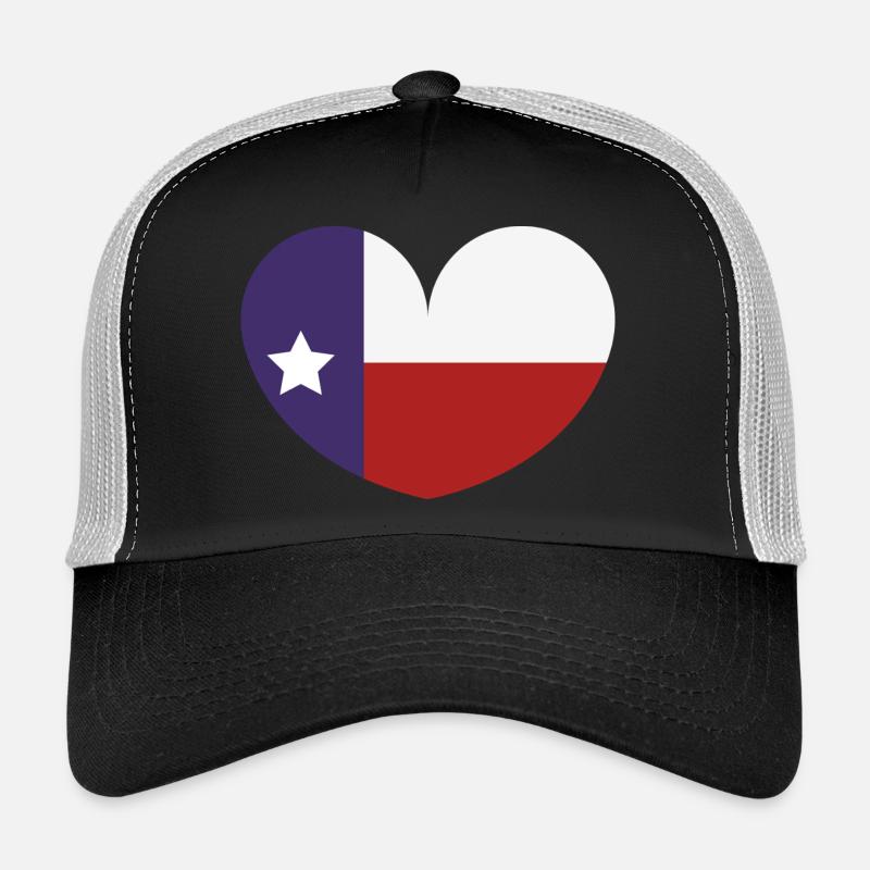 Texas heart flag Trucker Cap