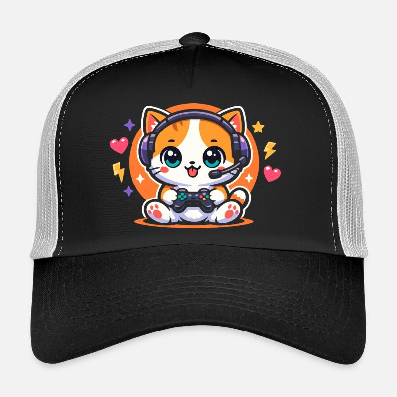 Gaming Cat – Funny Gambling Saying Trucker Cap