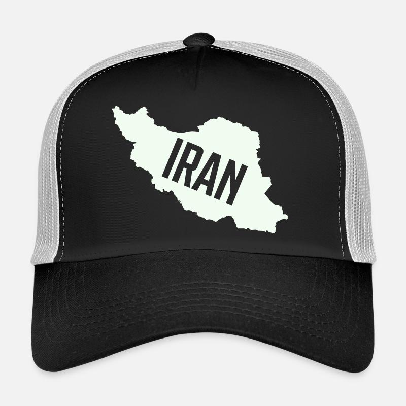 Iran Karten Typo Trucker Cap