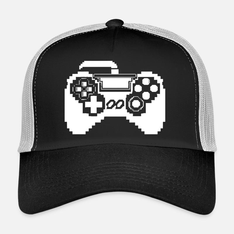 Game Controller Pixel Grafik Trucker Cap