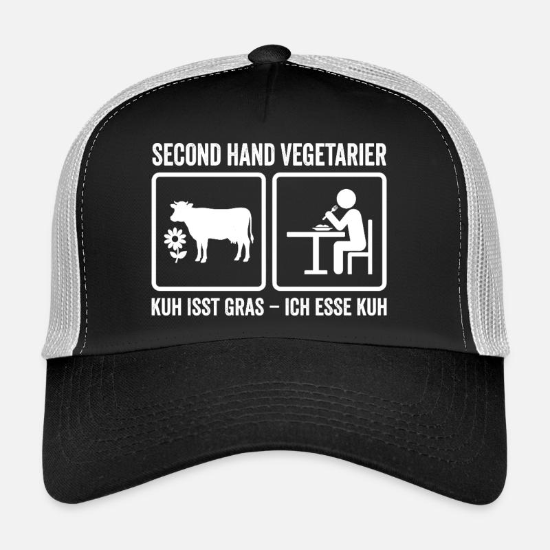 Second Hand Vegetarian – Funny Meat Design Trucker Cap