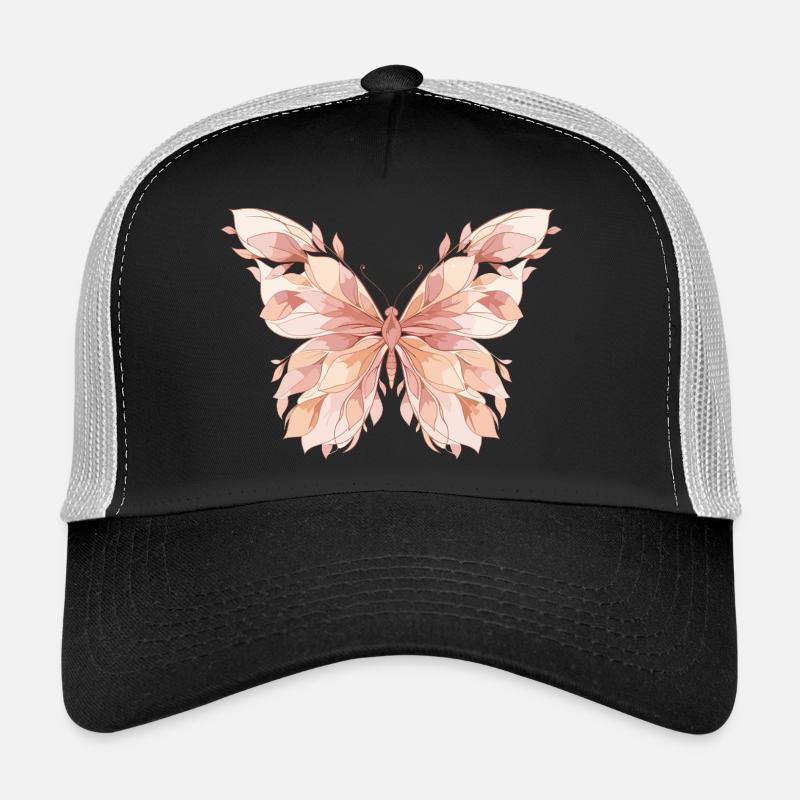 Pastel Wings Butterfly Pattern Trucker Cap