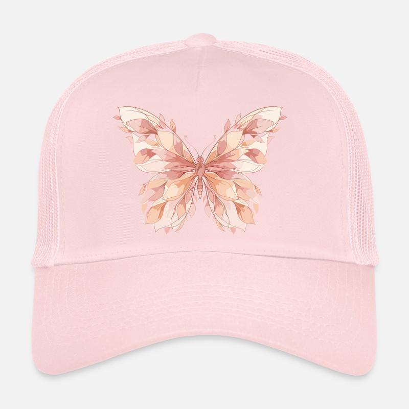 Pastel Wings Butterfly Pattern Trucker Cap