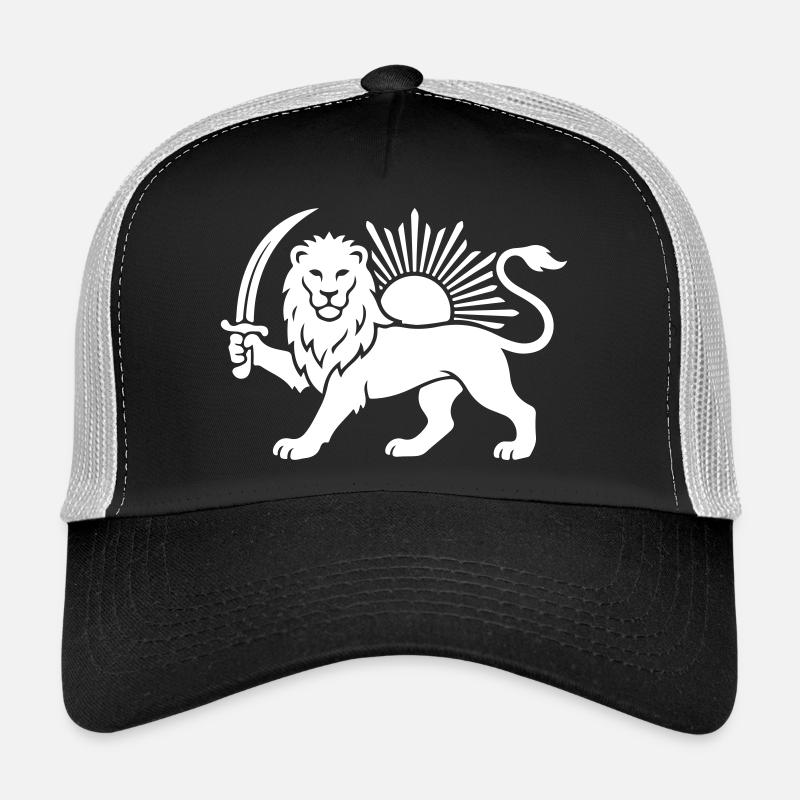 Persischer Löwe Persien Iran - Trucker Cap - Schwarz/Steingrau