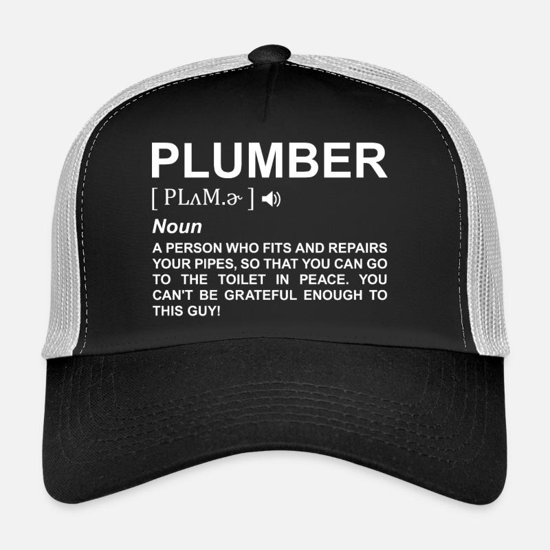 Klempner Definition - Trucker Cap - Schwarz/Steingrau