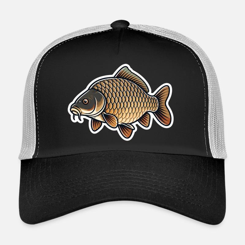 Conception minimaliste de pêche à la carpe Style de pêcheur propre Casquette trucker 
