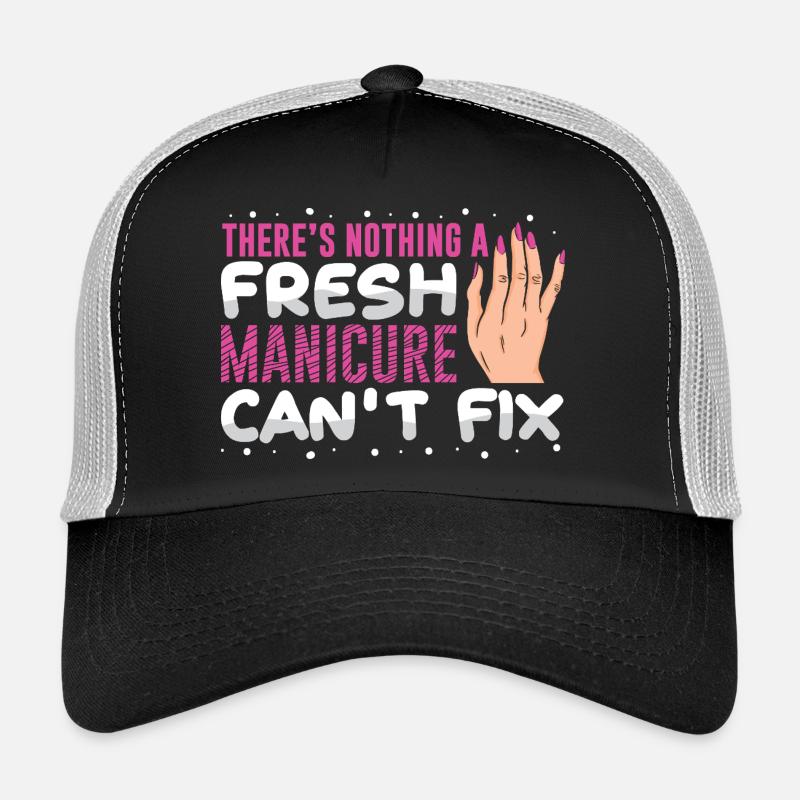 Designer de manucures Salon de manucure cosmétiques Casquette trucker 