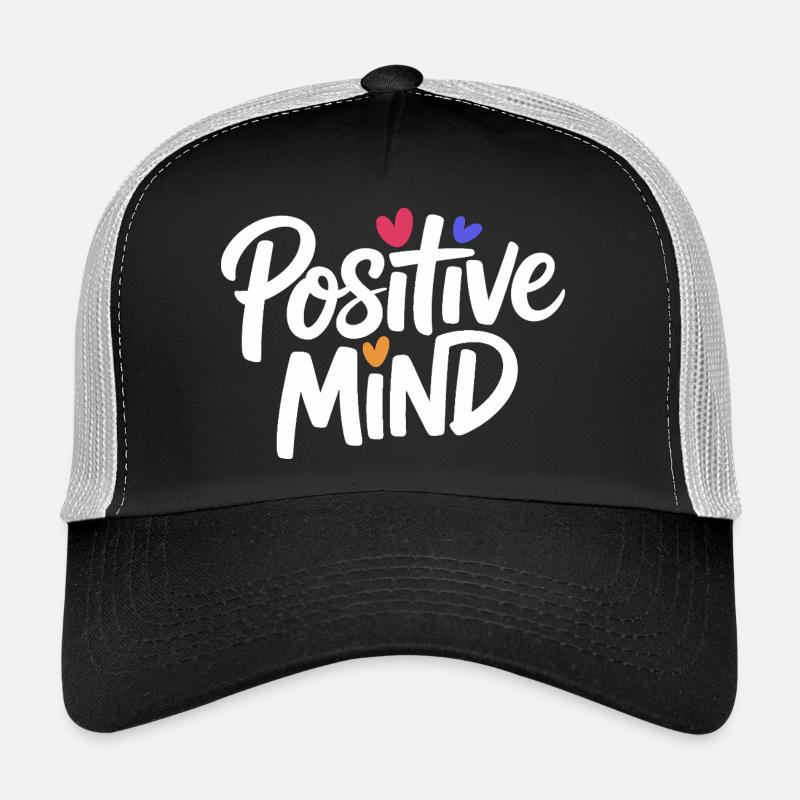 Positive Mind Lettering Trucker Cap