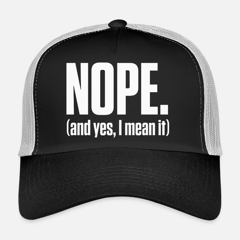 Nope I Mean It PDA Neurodivergent Pride - Trucker Cap - black/stone grey