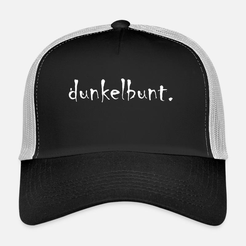 dunkelbunt - Trucker Cap - Schwarz/Steingrau